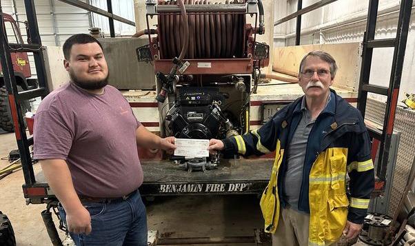 THE BENJAMIN FIRE DEPARTMENT thanks the Texas A&amp;amp;M Forest Service for the $12,000 grant funds that made it possible to get the truck (Unit 74) back into service after a rough fire year. Last year the BFD were a part of the Active Declared States of Disaster 238 - Severe Wildfire. Small departments would not be able to operate without these grants. | COURTESY PHOTO