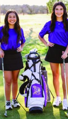 MOGULETTEGOLFERS Brooklyn Rodriguez and Amrie Loftin have qualified for the Regional GolfTournament.They will compete next in San Angelo on April 15-16. | COURTESY PHOTO