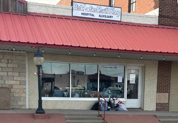 CRIME AGAINST CHARITY According to Betty Henley from the Pink Ladies Hospital Auxiliary, the thrift shop at 111 S. Central Ave. in Knox City suffered a burglary January 7, 2026. Thieves apparently broke in through the back door and stole a shopping cart full of merchandise. Police were called. It was the first time the shop had ever had such an incident, she said. The store is operated by volunteers who donate their time to help support the community and its hospital. | RACHEL FARMER PHOTO