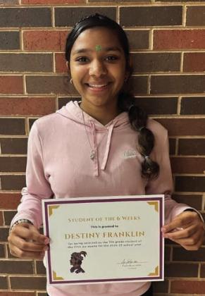 DESTINY FRANKLIN, 7th grade