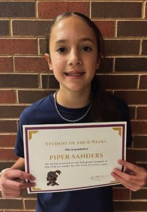 PIPER SANDERS, 6th grade