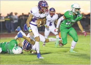 Bryson Callaway heads for the goal line. | SHERI BATY PHOTO