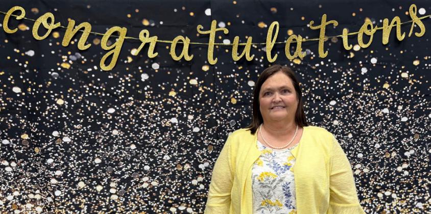 WILLIAMS HONORED High school math teacher and coach Amy Williams was honored in Wichita Falls at the Region 9 ESC in front of 250+ attendees, at a ceremony honoring the best teachers in the region.