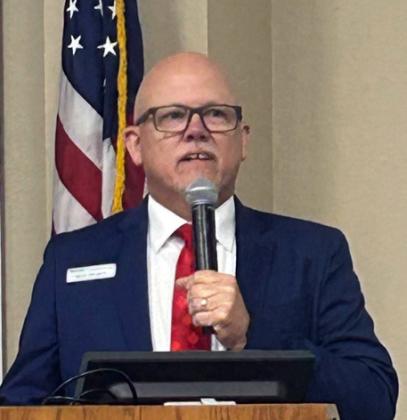 REGION 9 Education Service Center executive director Wes Pierce spoke to the audience during the Teacher of the Year recognition luncheon. Pierce reminded listeners of the special gift teachers have and how they touch the lives of generations.