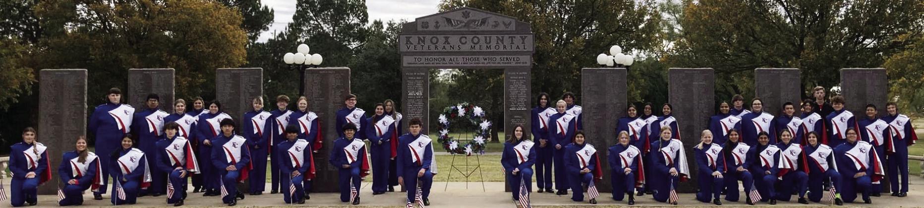 KNOX CITY PRIDE BAND played for the Knox County Veterans Program in Benjamin on Saturday. | COURTESY PHOTO