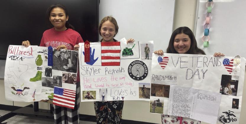 BENJAMIN WINNERS Poster contest winners are First Place - Olivia Godsey, Second Place – Zandy Williams, and Third Place – Isabella Gallegos. | COURTESY PHOTO