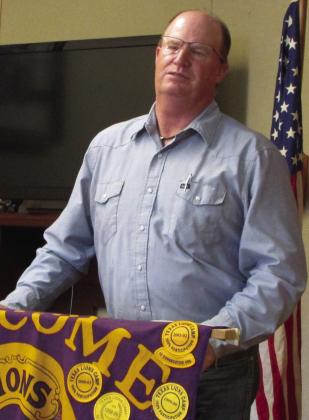 LIONS CLUB Tyler Thompson of the Thompson Ranch talks to the Lions Club about rodeos and the new arena | DON THOMPSON PHOTO