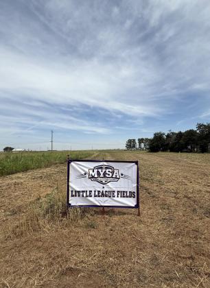 BANNER SHOWS THE LOCATION of new MYSA softball and baseball fields. | TROY PARTON