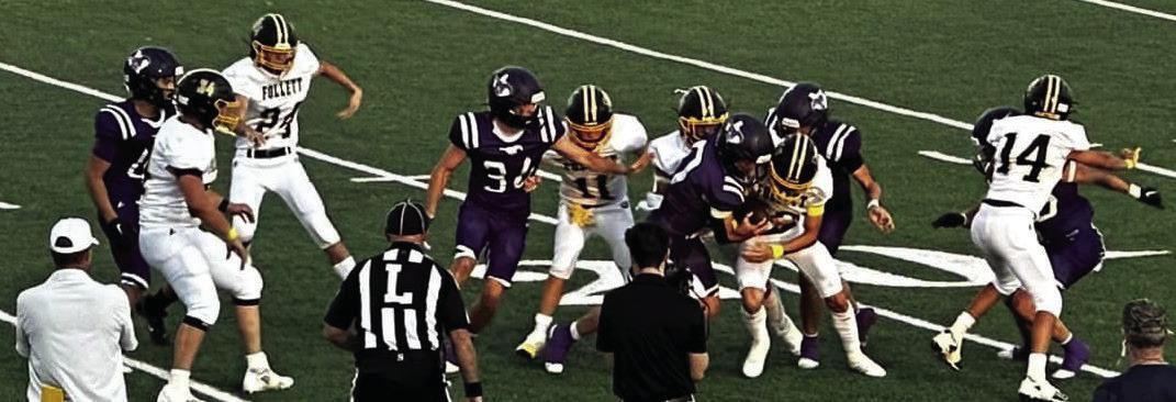 BENJAMIN SCORES BIG The Benjamin Mustangs scored big under the Friday Night Lights and came home with a win over Follet with a score of 81-48 respectively. | COURTESY PHOTO