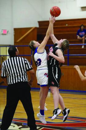 KLee Grimsley jumps off the basketball season for the KCHS JV girls Sheri Baty/The Knox County News-Courier
