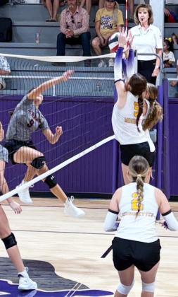 Mogulette Olivia Meyers gets the block.