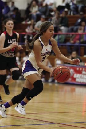 Rebecca Ruiz goes in for the lay up Sheri Baty/The Knox County News-Courier