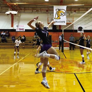 BENJAMIN VS. PADUCAH junior middle hitter Pollina Ham in a pre-game warmup. | SUE JANE SULLIVAN PHOTO
