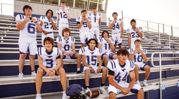 MUSTANGSFLEXTHEIRMUSCLES The Mustangs, two-time defending state champs, continued to flex their muscles with a 62-6 victory against Aspermont and will advance to Division II Area play. | FREE SPIRIT PHOTOGRAPHY