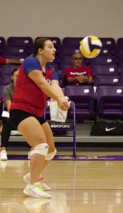 KyleeStanfieldbumpstheballfortheHoundettes. | SHERI BATY PHOTO