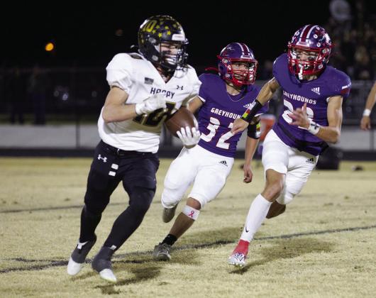 RUNDOWN Bryson Callaway and Caleb Arrieta runs down the Happy Cowboy. | SHERI BATY PHOTO