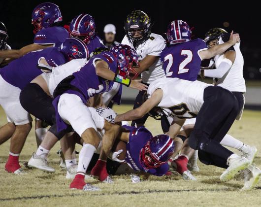 POSITIVE YARDAGE Cameron Hernandez moves the ball down the field. | SHERI BATY PHOTO
