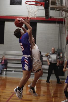 Nicholas Trevino takes the two point bucket Sheri Baty/The Knox County News-Courier