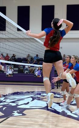 Knox City’s power outside hitter Savannah Friddle.