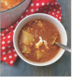 LASAGNA SOUP All the comforting flavors of lasagna come together in this cozy, one-pot soup—perfect for busy holiday nights. | ANGELINA LARUE PHOTO