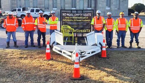 The message from the Texas Department of Transportation (TxDOT) is simple: No More Empty Seats! The Knox County TxDOT crew was in Knox County over the weekend with the End The Streak traveling exhibit. | COURTESY PHOTO