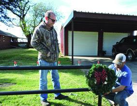 In Rhineland, Texas, ’tis the season for brightly wrapped bales and brightly shining church windows