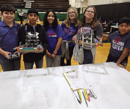 ROBOTS ON THE LOOSE On Saturday, Nov. 23 Knox City-O’Brien middle school robotic students traveled to Iowa Park for their first contest of the year. The team finished in 4th place. | COURTESY PHOTOS