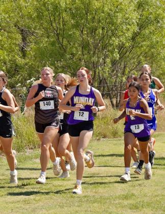 OLIVIA MYERS &amp;amp; JASMYN DIAZ finished in third place during the Munday Invitational cross country meet on Wednesday, Sept. 3. | LACI BOWMAN PHOTO