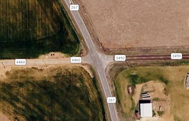 A near miss between vehicles occurred July 9 at the intersection of FM 267, County Road 4460 and FM 3490. | COURTESY IMAGE
