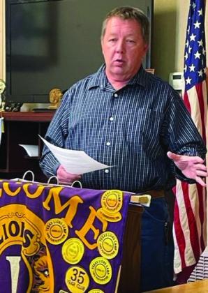 New RPGCD Lynn Phillips speaks at the Munday Lions Club. Don Thompson/The Knox County News-Courier