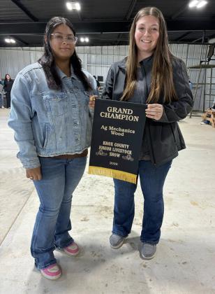 AG MECH KATELIEGH CARR, KENDALL ROBINSON GRAND CHAMPION, WOOD