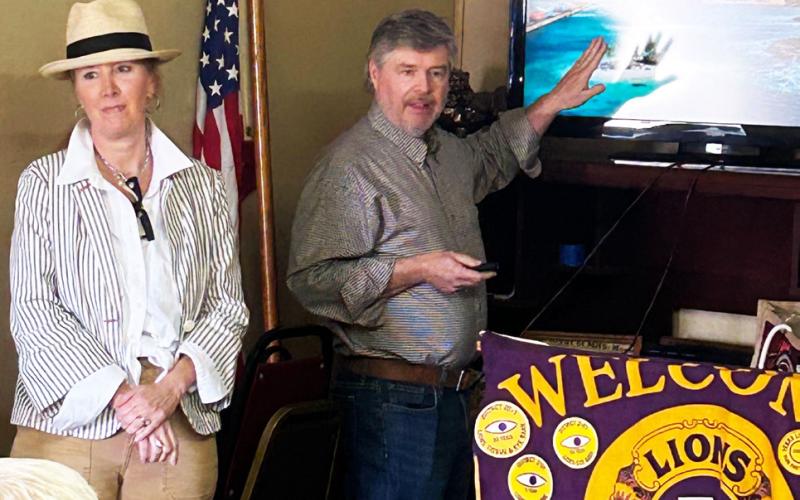LIONS PROGRAM Kent Cowsert, son of Munday Lions member Jim Cowsert, complete a transit of the Panama Canal on Jan. 12, 2026 with his wife, Monica—and lived to tell the tale to the club Feb. 17. | COURTESY PHOTO