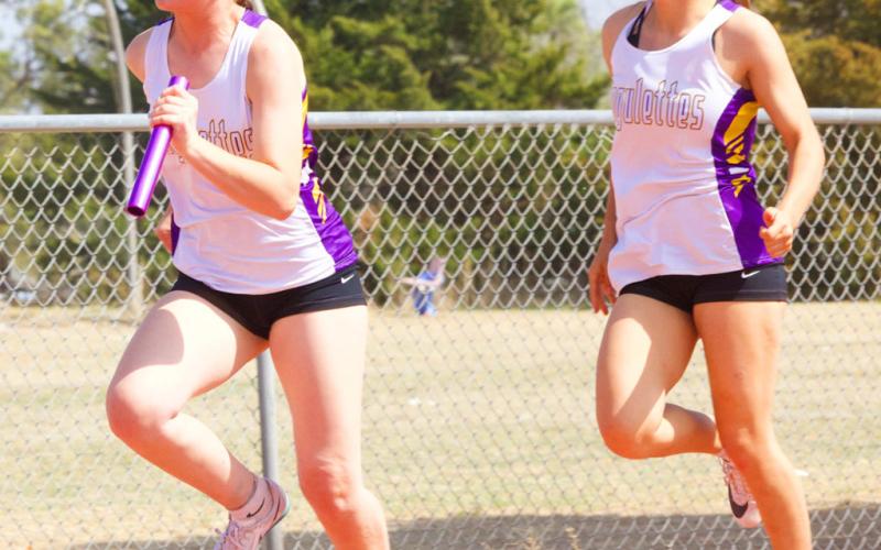 GIRLS RELAYS Munday girls competed in the 4x100m relay.