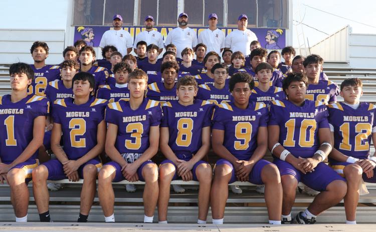 Above: Munday Moguls prepare for the 2026 football season. Below, the Moguls come away with the victory during their 2026 season opener. | LACI BOWMAN PHOTO