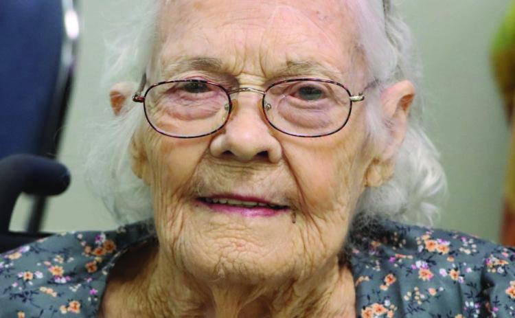 HAPPY BIRTHDAY Happy “100 years young” birthday wishes go to Lessie Nicholson of Munday. | ADRIANNA FINLEY PHOTO