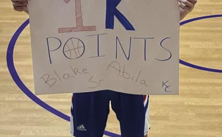 CAREERMILESTONE Congratulations to Knox City Senior Blake Abila for reaching 1000 career points. | COURTESY PHOTO