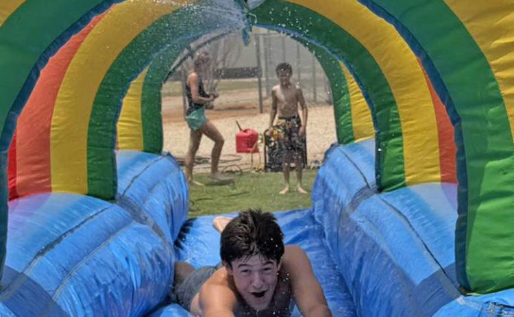 BENJAMIN ATTENDANCE PARTY When you have great attendance, you get rewarded with a party—at least at Benjamin! For 69 Benjamin students, an afternoon of fun on water slides was in store on Monday afternoon. The unseasonably hot temperatures came in handy. | COURTESY PHOTOS