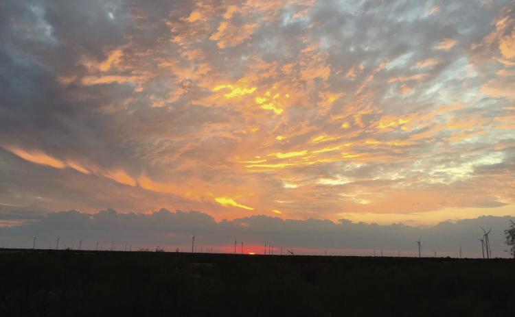 “Sunrise near Truscott, Sept. 15” Don Thompson/The Knox County News-Courier