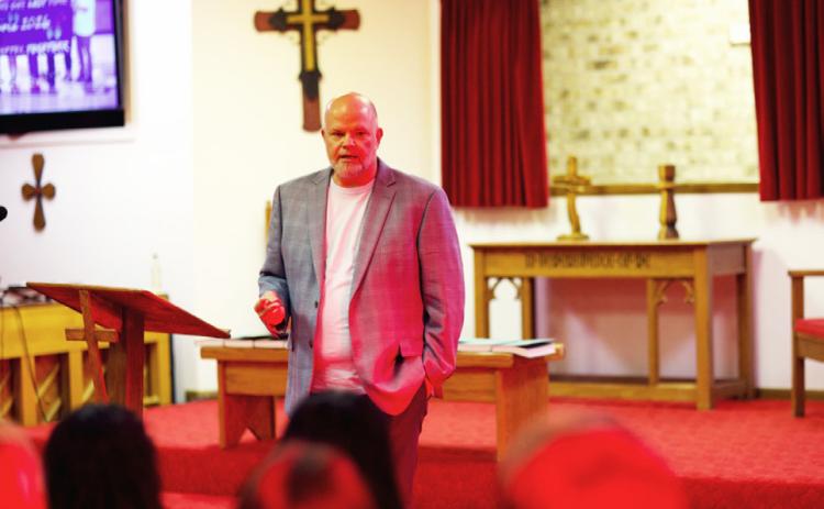KCHS PRINCIPAL Mr. Brann shared a three-point devotional with the graduates.