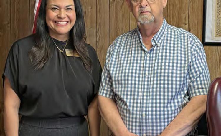 DEVELOPINGANDPROMOTINGKNOXCOUNTY Adriana Stowers visits Knox County Judge Don Thompson. | COURTESY PHOTO