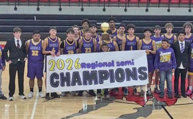 WINNINGWAYS The Munday Moguls varsity boys basketball team won the Area championship Friday, Feb. 27, 2026 by defeating theWestbrookWildcats 56-33.They advanced to the Regional playoff where they defeated the BuenaVista Longhorns 55-42Tuesday, March 3 in Brownfield. They are scheduled to face Water Valley in the Semi-finals Friday, March 6 at Abilene Christian University’s Moody Coliseum. | COURTESY PHOTO