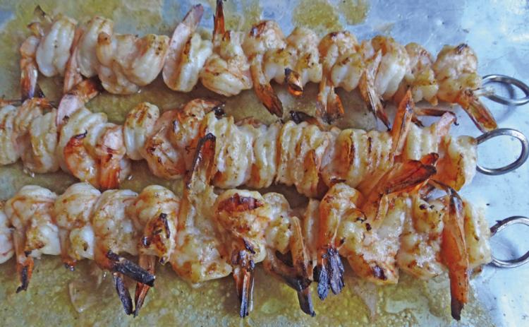 SUMMER SHRIMP An easy light meal for hot summer days is grilled shrimp. | ANGELINA LA RUE