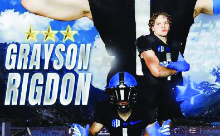BENJAMIN JUNIOR Grayson Rigdon has committed to play for Air Force when he graduates next year. | COURTESY GRAPHIC
