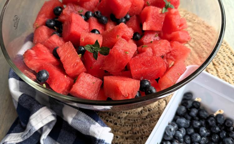 Watermelon salad provides