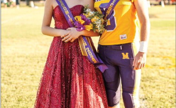 Munday's 2022 Homecoming King & Queen. Bryson Wilson & Kamryn Rocha Photo by Mandi Perry