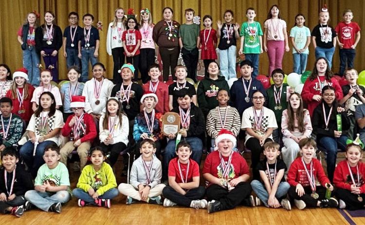 MUNDAY ELEMENTARYWINNERS Munday Elementary School hosted the District 16A UIL Academic Meet competition Dec. 10. Seven schools competed in the meet, which Munday won with 551 points. Knox City was the meet runner-up with 517 points. Placing third was Benjamin, followed by Harrold, Chillicothe, Northside and Crowell. | COURTESY PHOTO