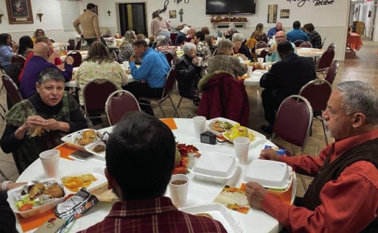 Everyone in attendance enjoyed dinner in the fellowship hall. Don Thompson/The Knox County News-Courier