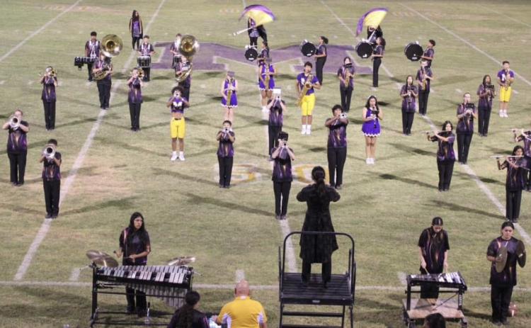 MUNDAY’S PURPLE CLOUD BAND members have high hopes for a UIL State Marching Band Contest run this year. | COURTESY PHOTO FROM 2024