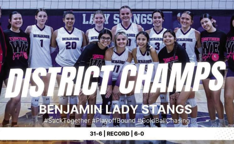BENJAMIN LADY STANGS CLAIM DISTRICT CHAMPIONSHIP