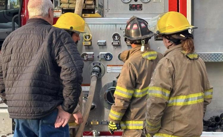 The Knox CityVolunteer Fire Department held pump operations and hose handling training earlier this week. | COURTESY PHOTOS